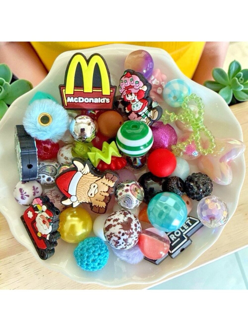 Beads,Focals & Spacers-Mixed Lot-60+ Items-For Beadable Pens, Keychains, Etc. #1